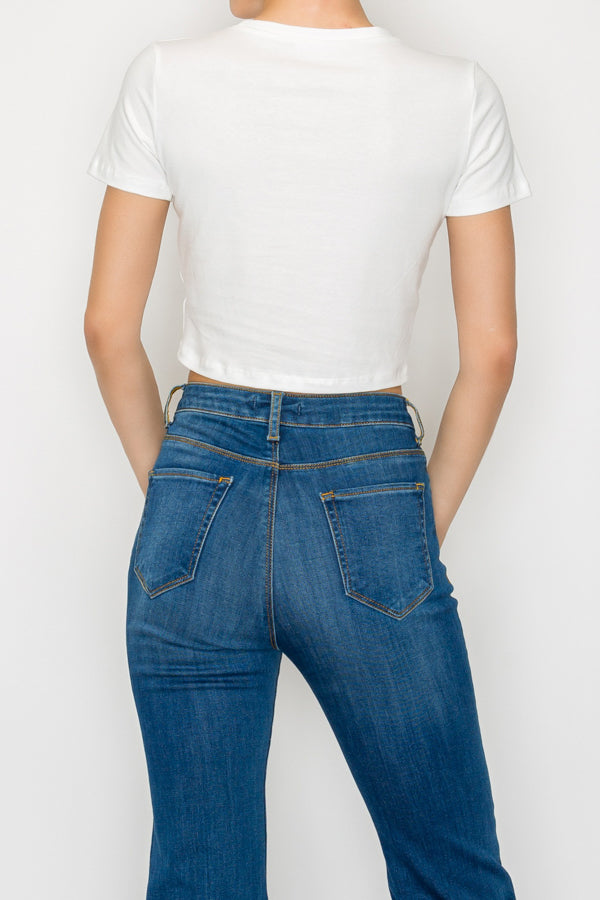 Meow Kitty Crop Tee